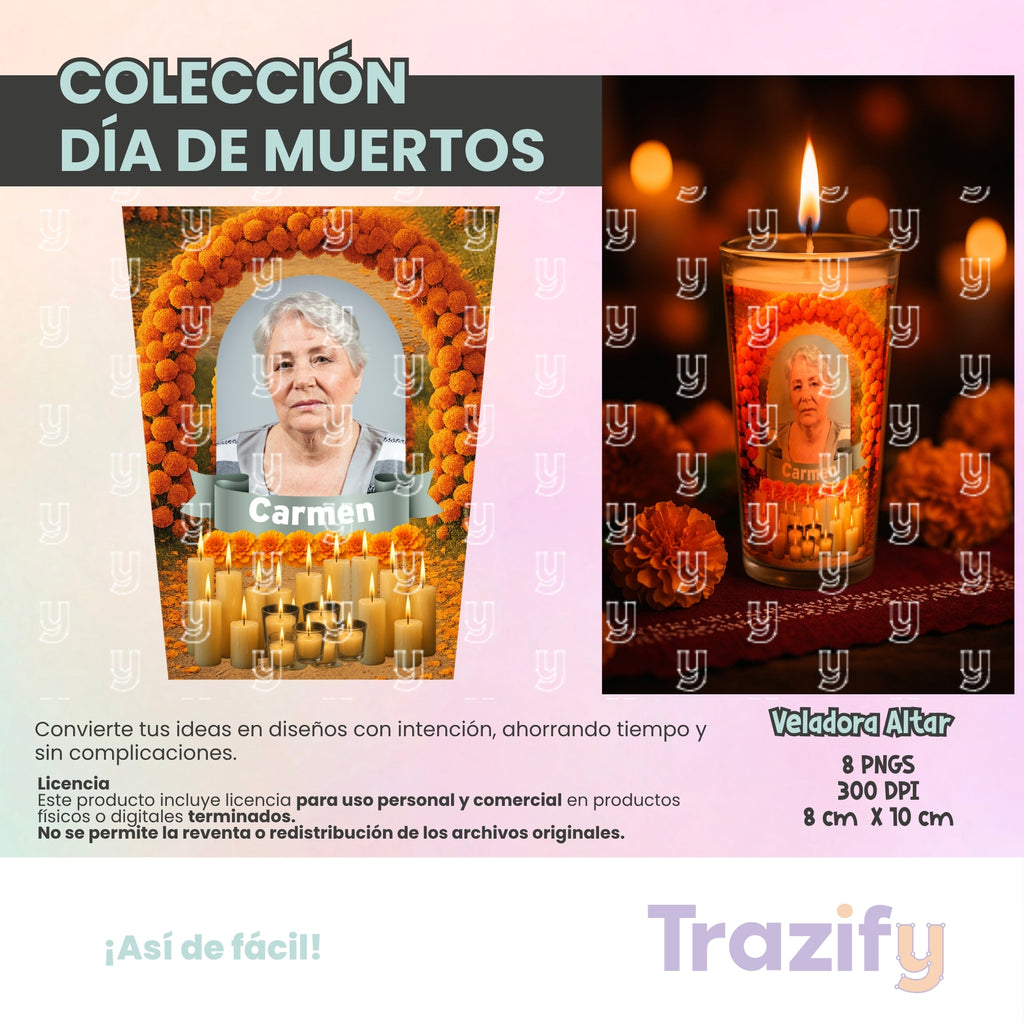 06 - Día de Muertos - VELADORAS ALTARES 01 Artes Digitales