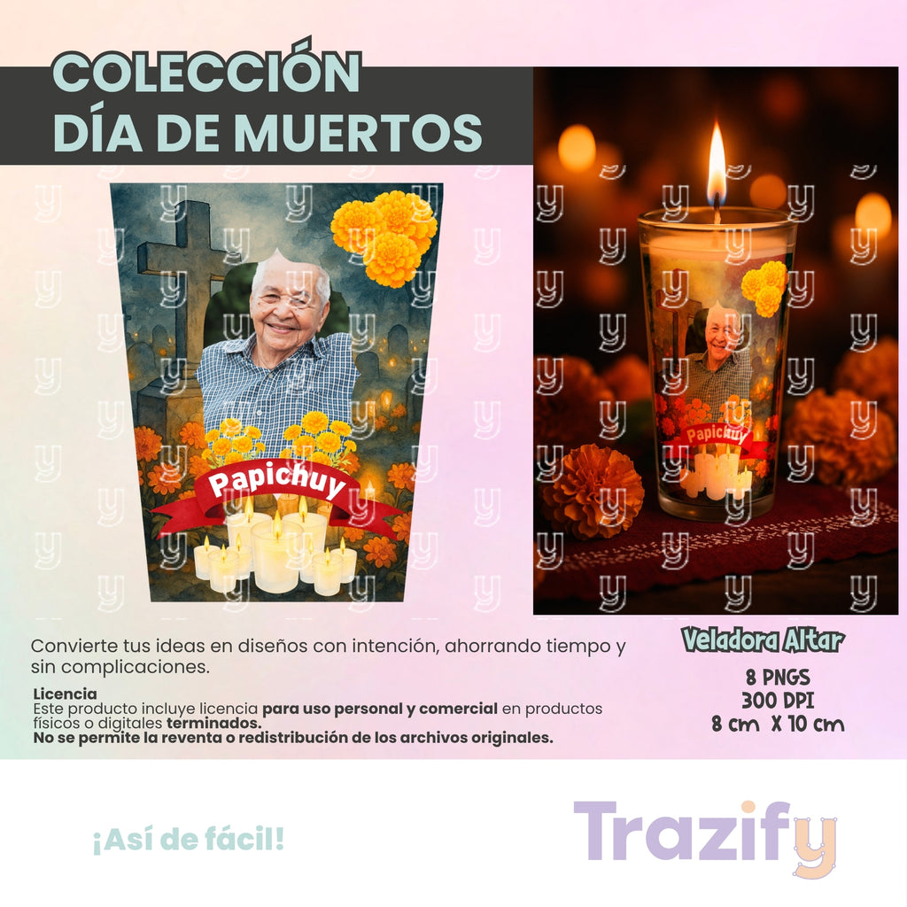 08 - Día de Muertos - VELADORAS ALTARES 03 Artes Digitales