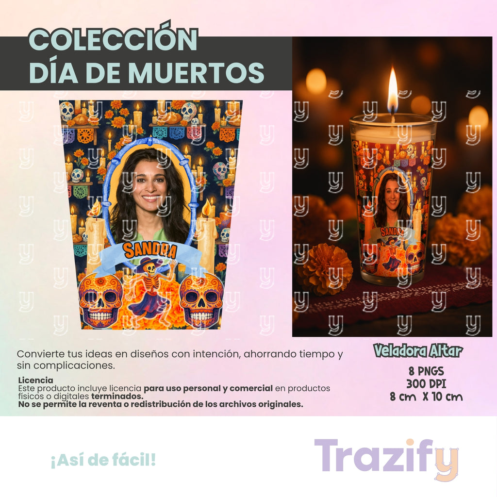 07 - Día de Muertos - VELADORAS ALTARES 02 Artes Digitales