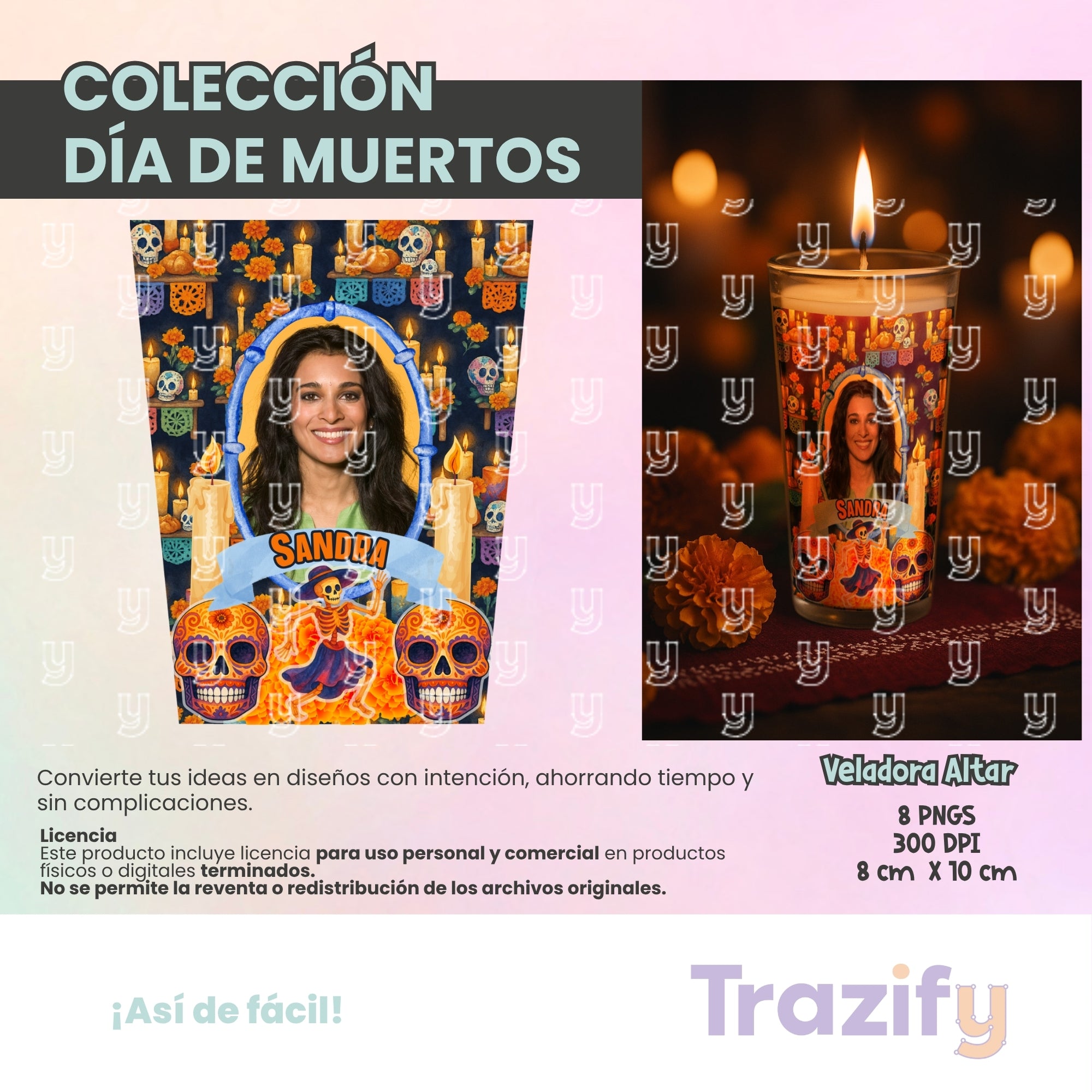 07 - Día de Muertos - VELADORAS ALTARES 02 Artes Digitales