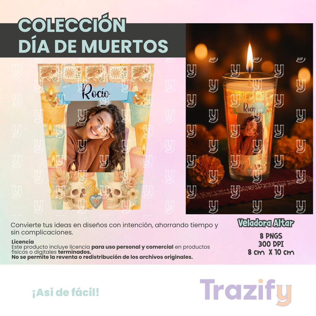 09 - Día de Muertos - VELADORAS ALTARES 04 Artes Digitales