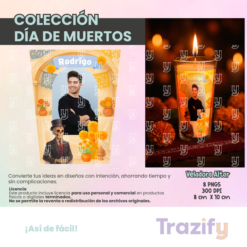 08 - Día de Muertos - VELADORAS ALTARES 03 Artes Digitales