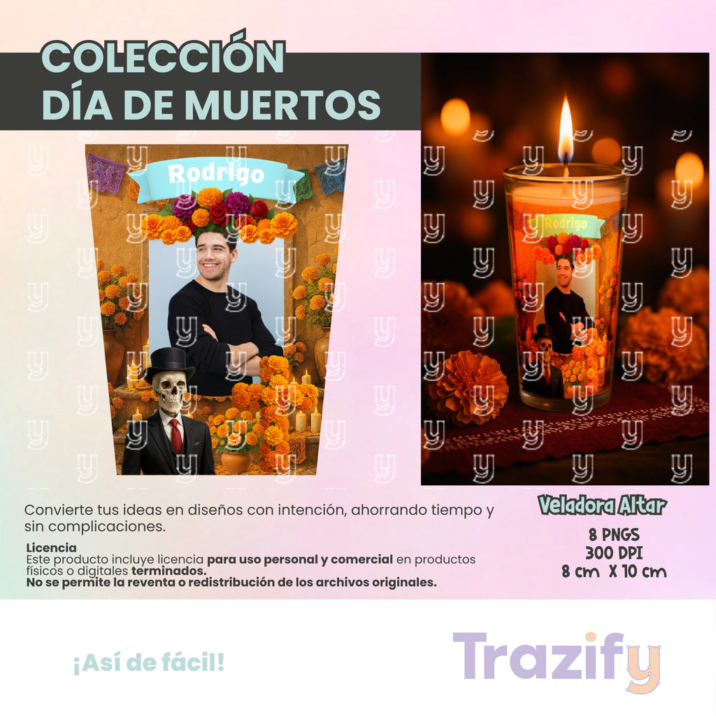 06 - Día de Muertos - VELADORAS ALTARES 01 Artes Digitales