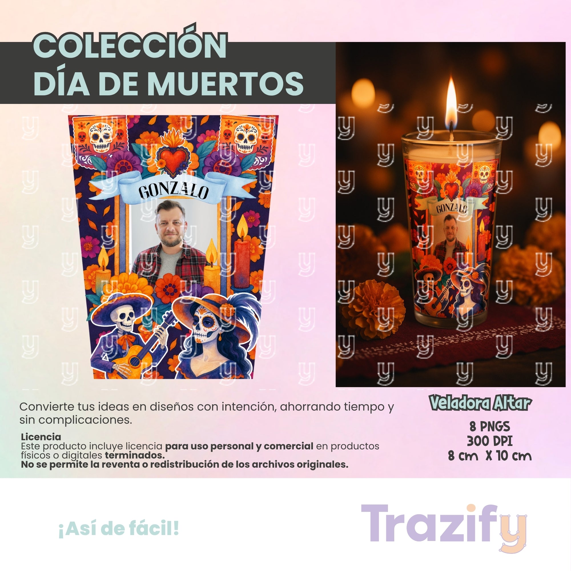 08 - Día de Muertos - VELADORAS ALTARES 03 Artes Digitales