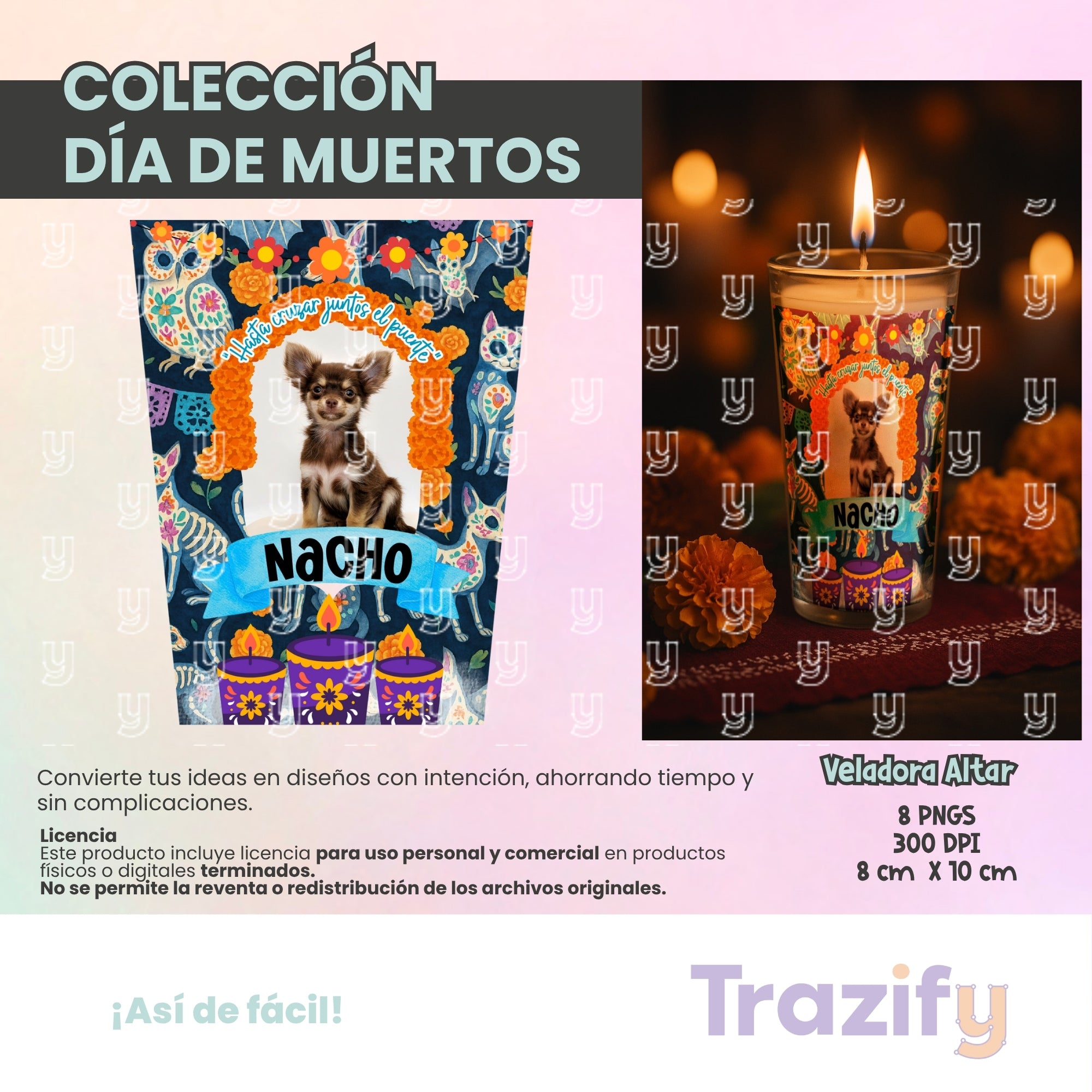 09 - Día de Muertos - VELADORAS ALTARES 04 Artes Digitales