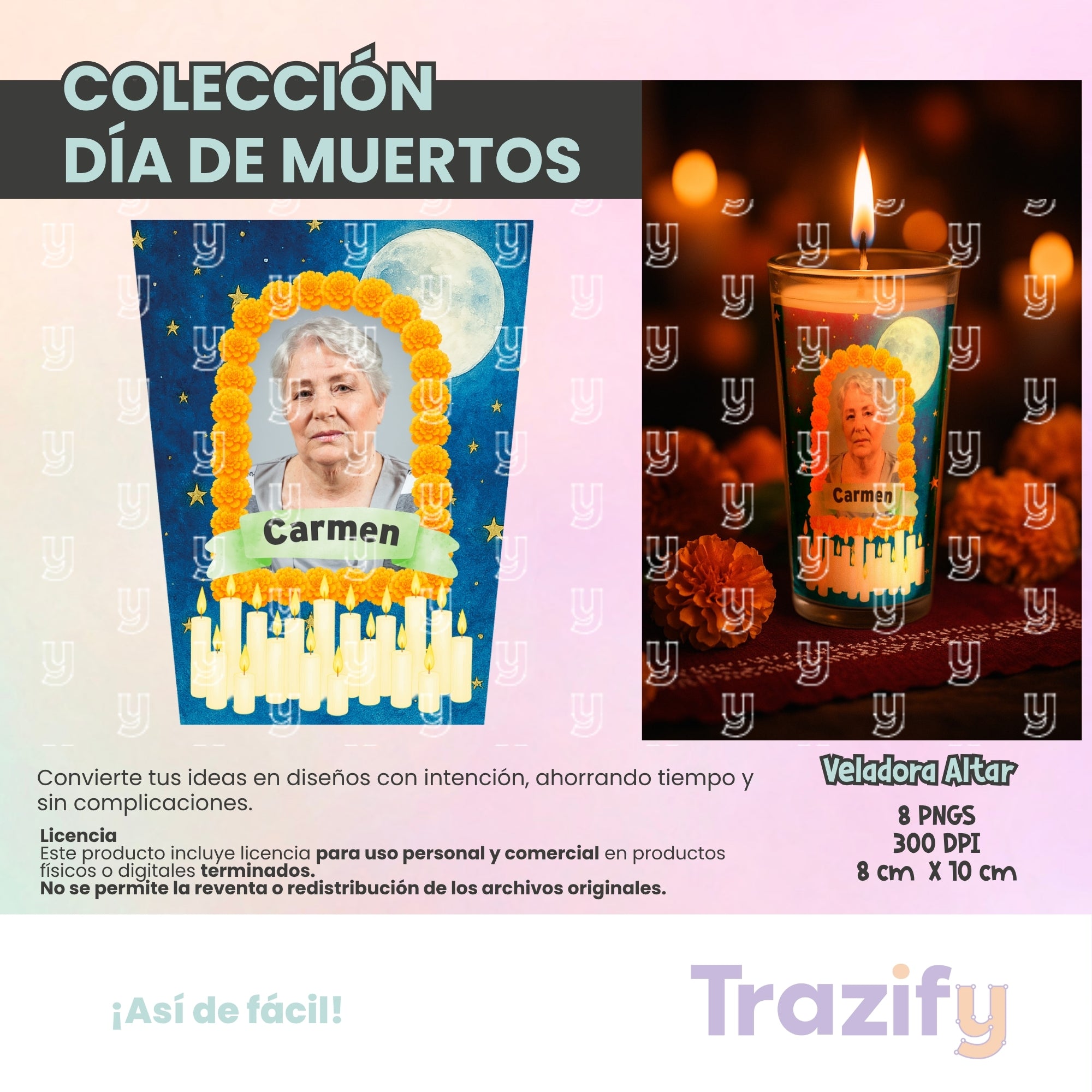 07 - Día de Muertos - VELADORAS ALTARES 02 Artes Digitales