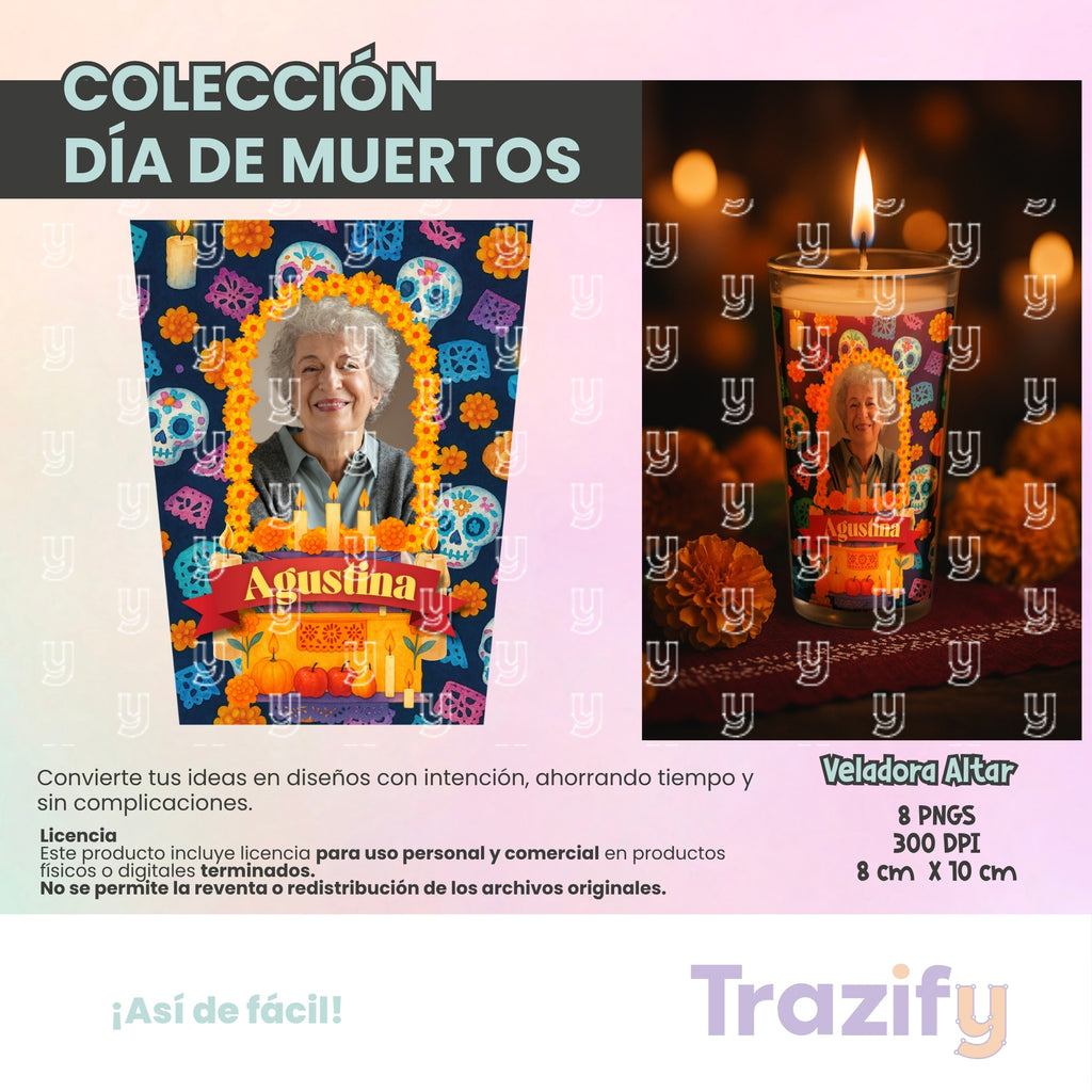 06 - Día de Muertos - VELADORAS ALTARES 01 Artes Digitales