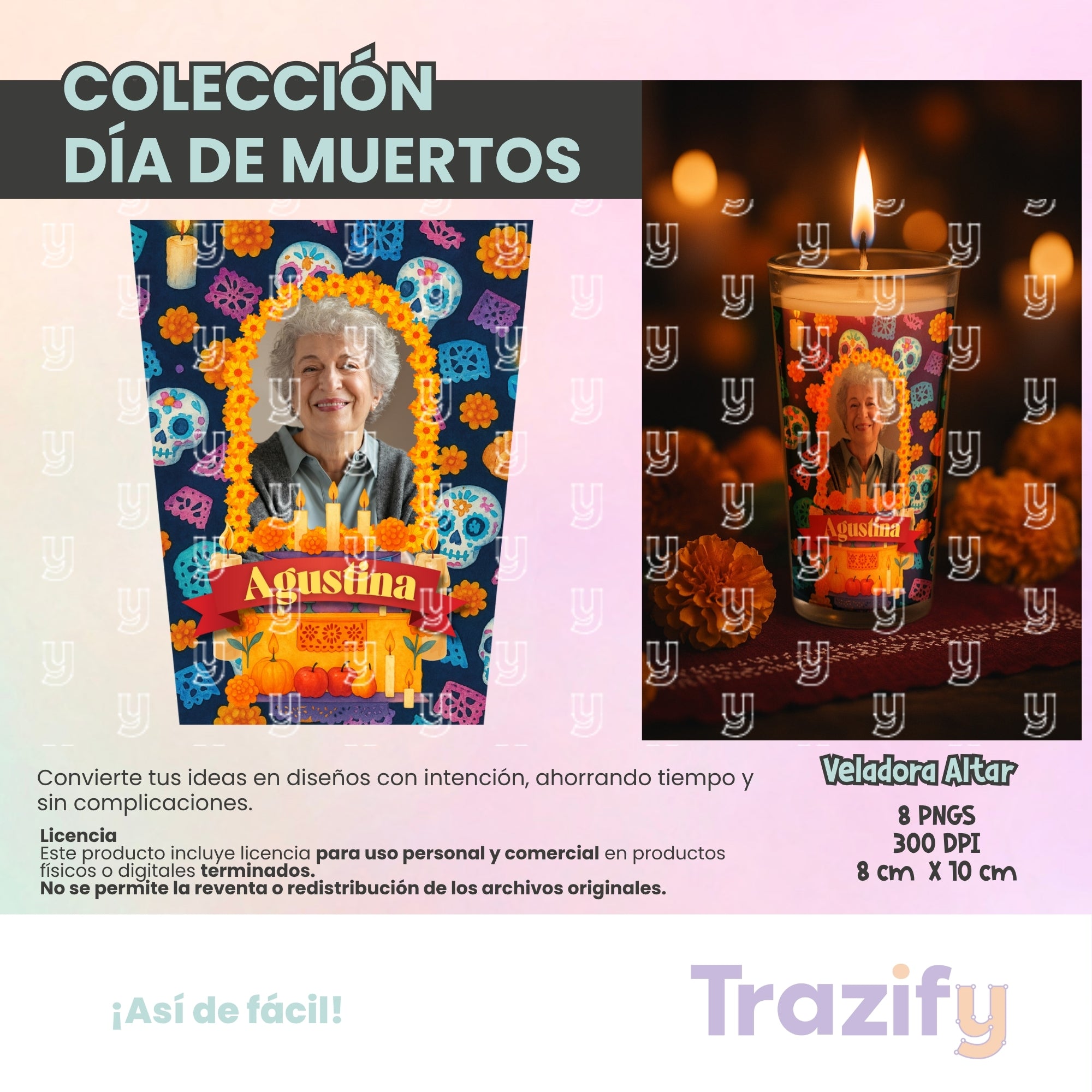 06 - Día de Muertos - VELADORAS ALTARES 01 Artes Digitales