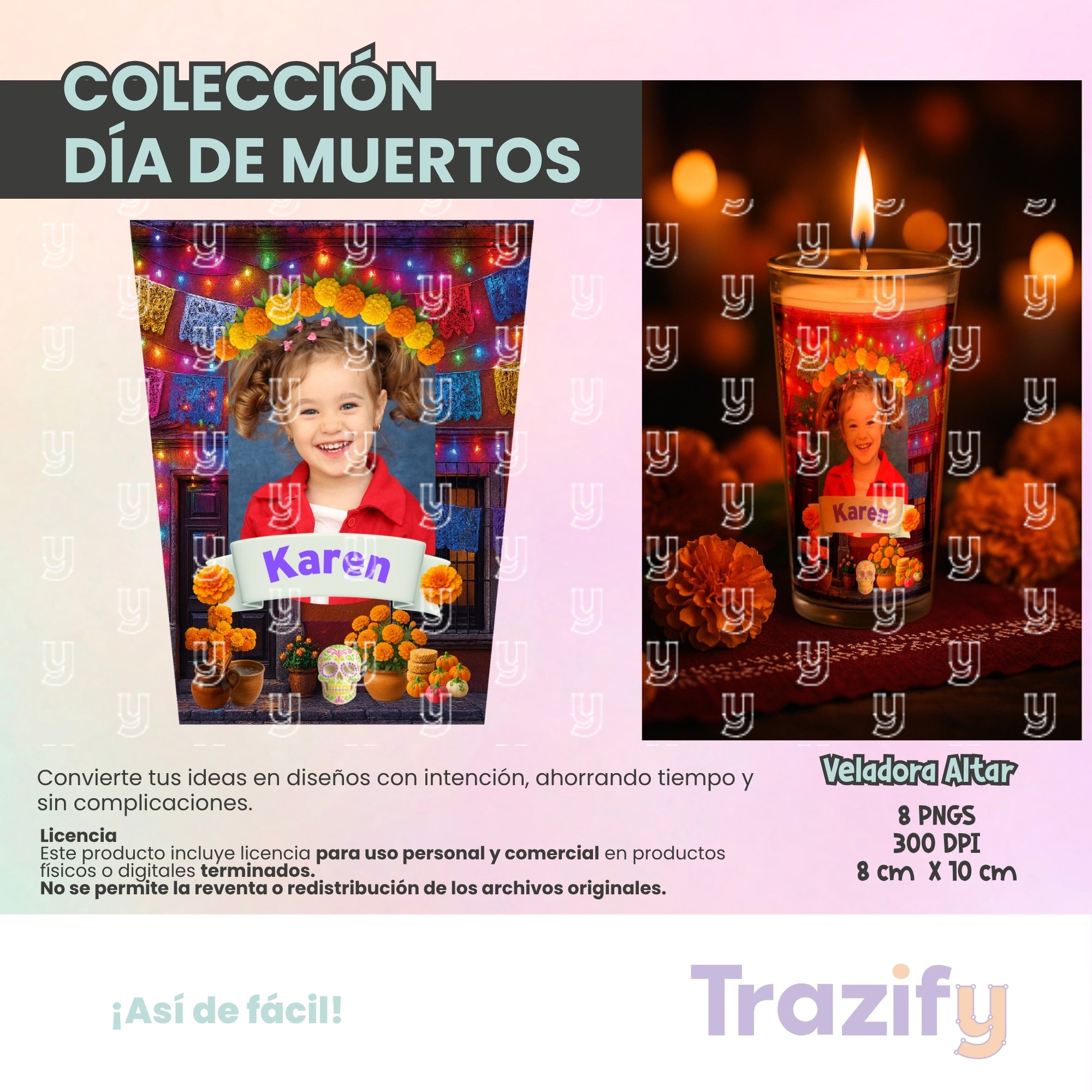 07 - Día de Muertos - VELADORAS ALTARES 02 Artes Digitales