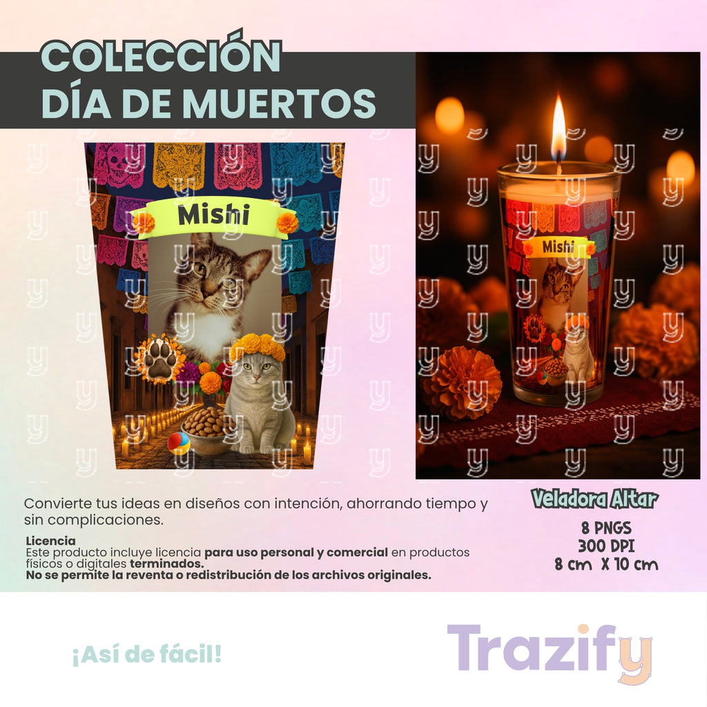 08 - Día de Muertos - VELADORAS ALTARES 03 Artes Digitales