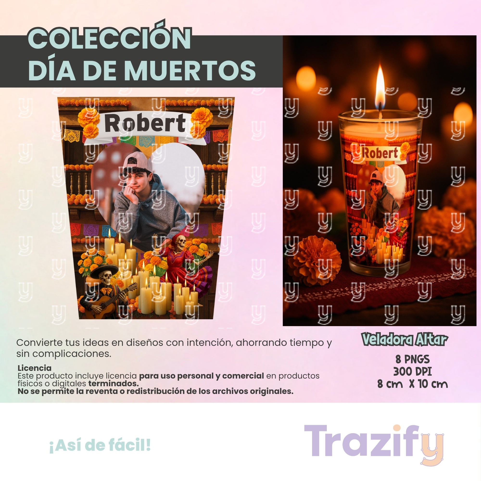 09 - Día de Muertos - VELADORAS ALTARES 04 Artes Digitales