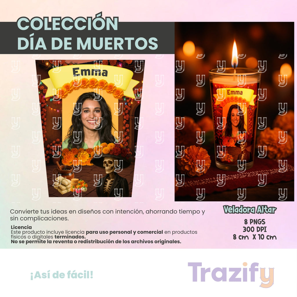 07 - Día de Muertos - VELADORAS ALTARES 02 Artes Digitales