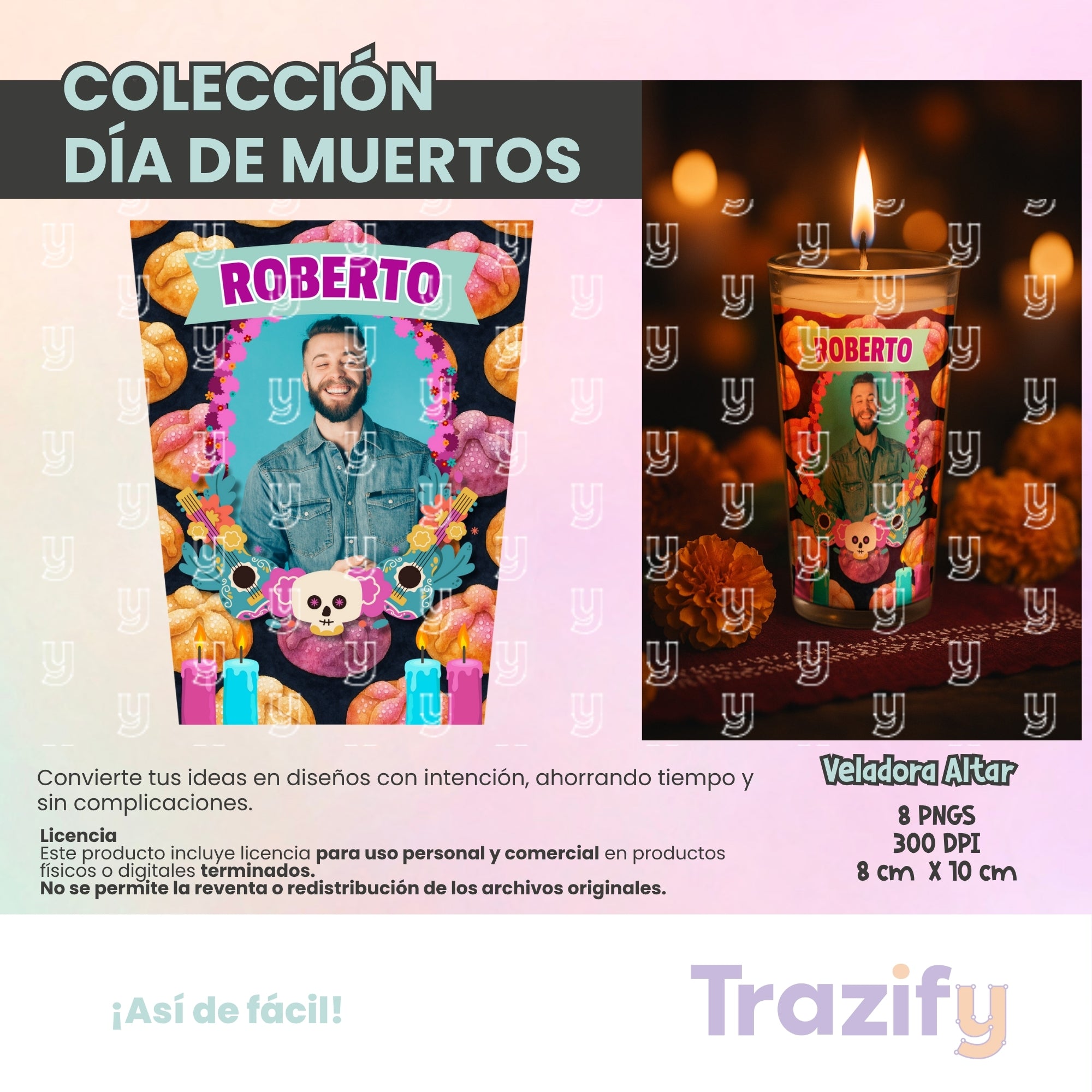 06 - Día de Muertos - VELADORAS ALTARES 01 Artes Digitales