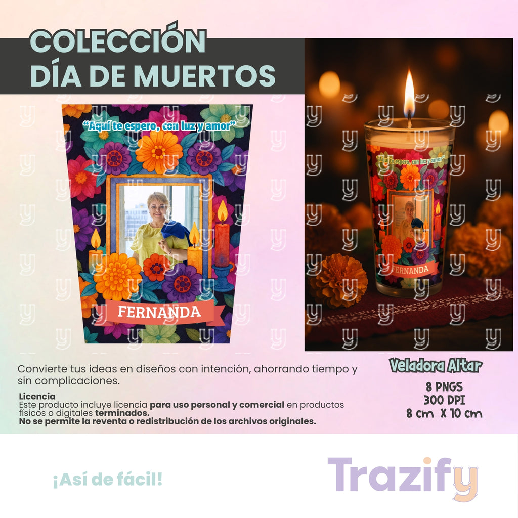 08 - Día de Muertos - VELADORAS ALTARES 03 Artes Digitales