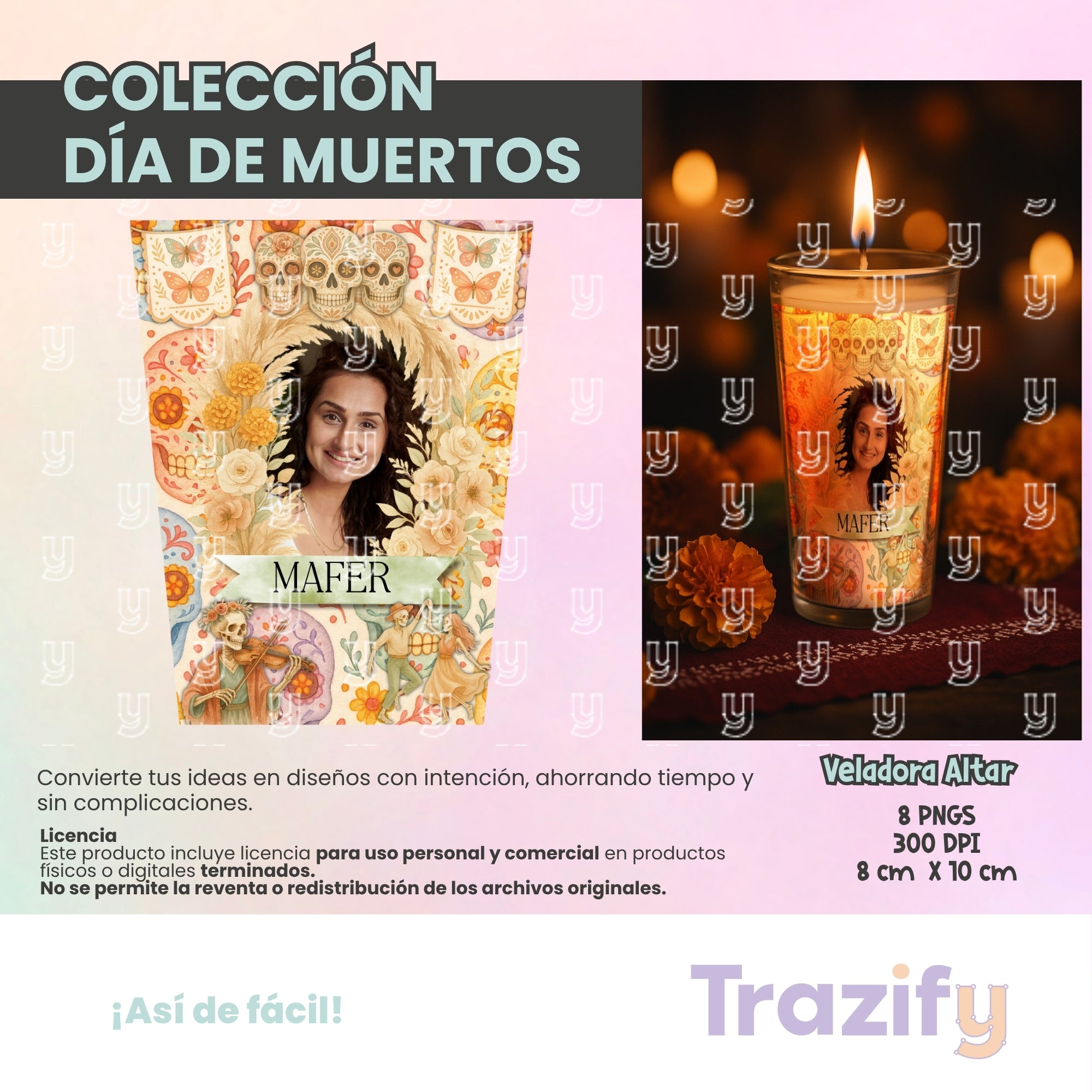 09 - Día de Muertos - VELADORAS ALTARES 04 Artes Digitales