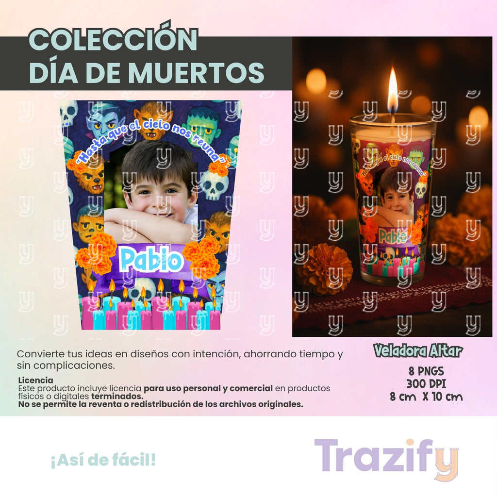 07 - Día de Muertos - VELADORAS ALTARES 02 Artes Digitales