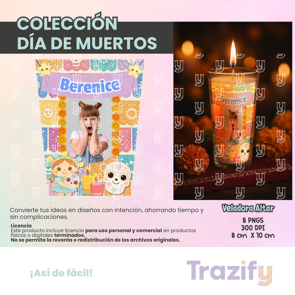 08 - Día de Muertos - VELADORAS ALTARES 03 Artes Digitales