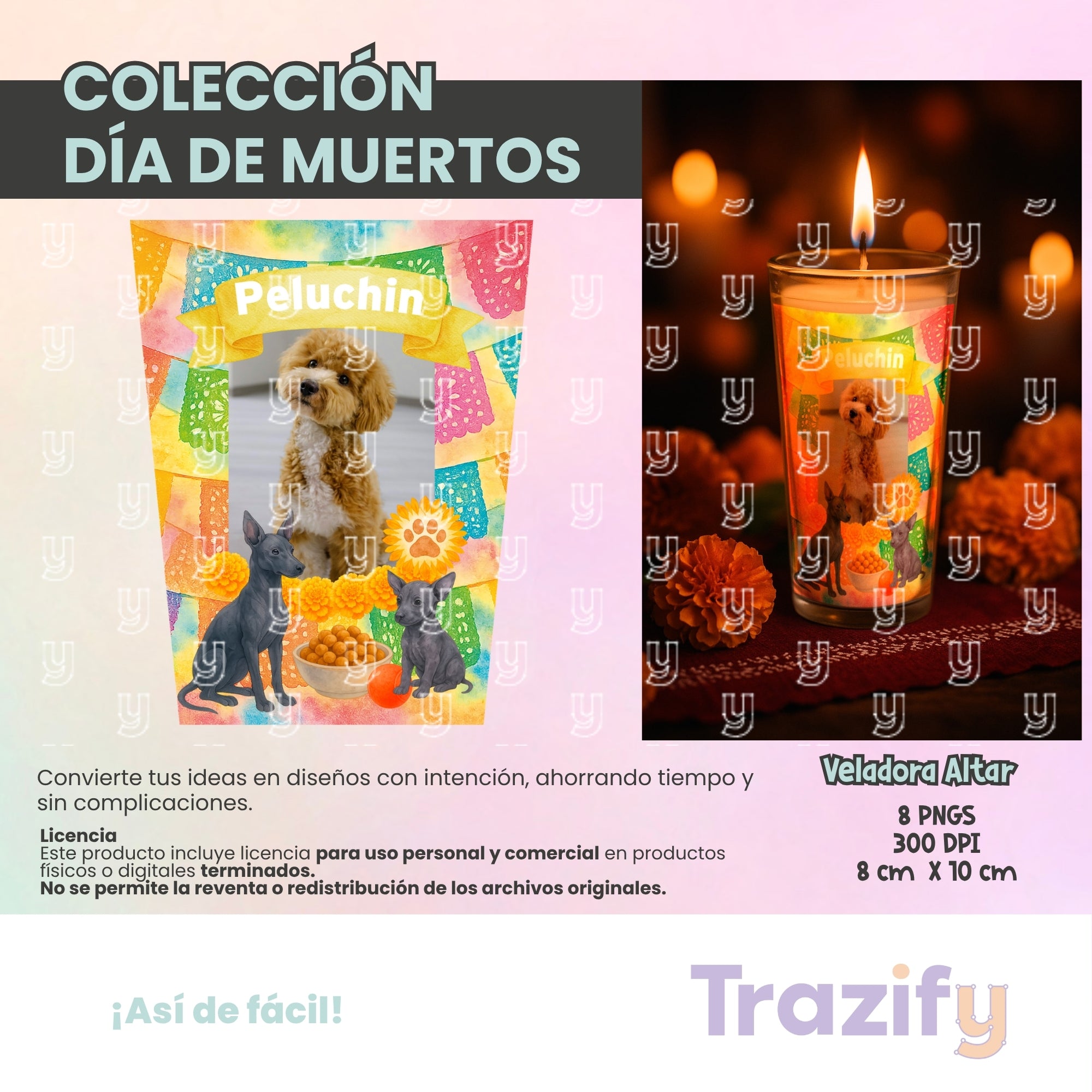 07 - Día de Muertos - VELADORAS ALTARES 02 Artes Digitales