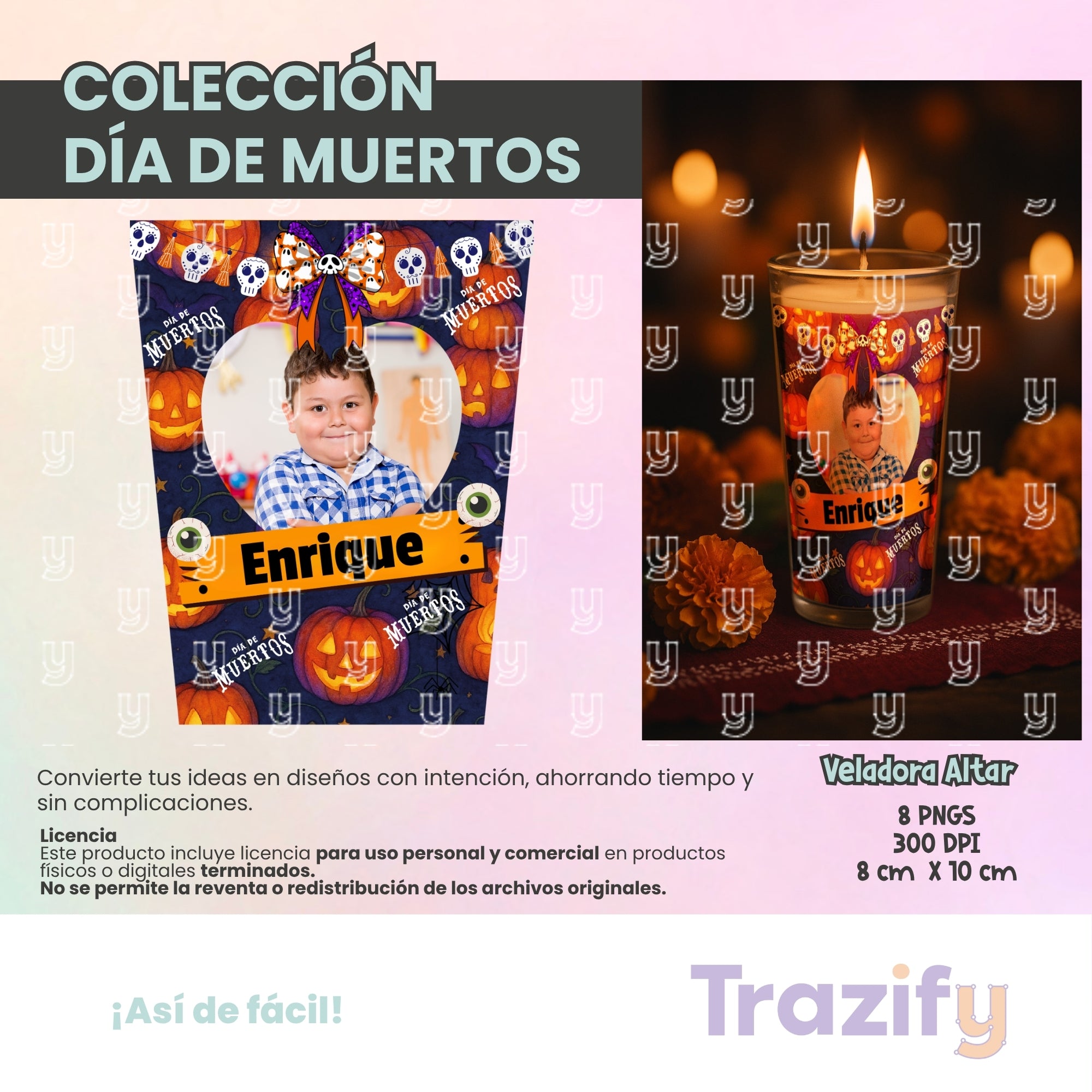 06 - Día de Muertos - VELADORAS ALTARES 01 Artes Digitales