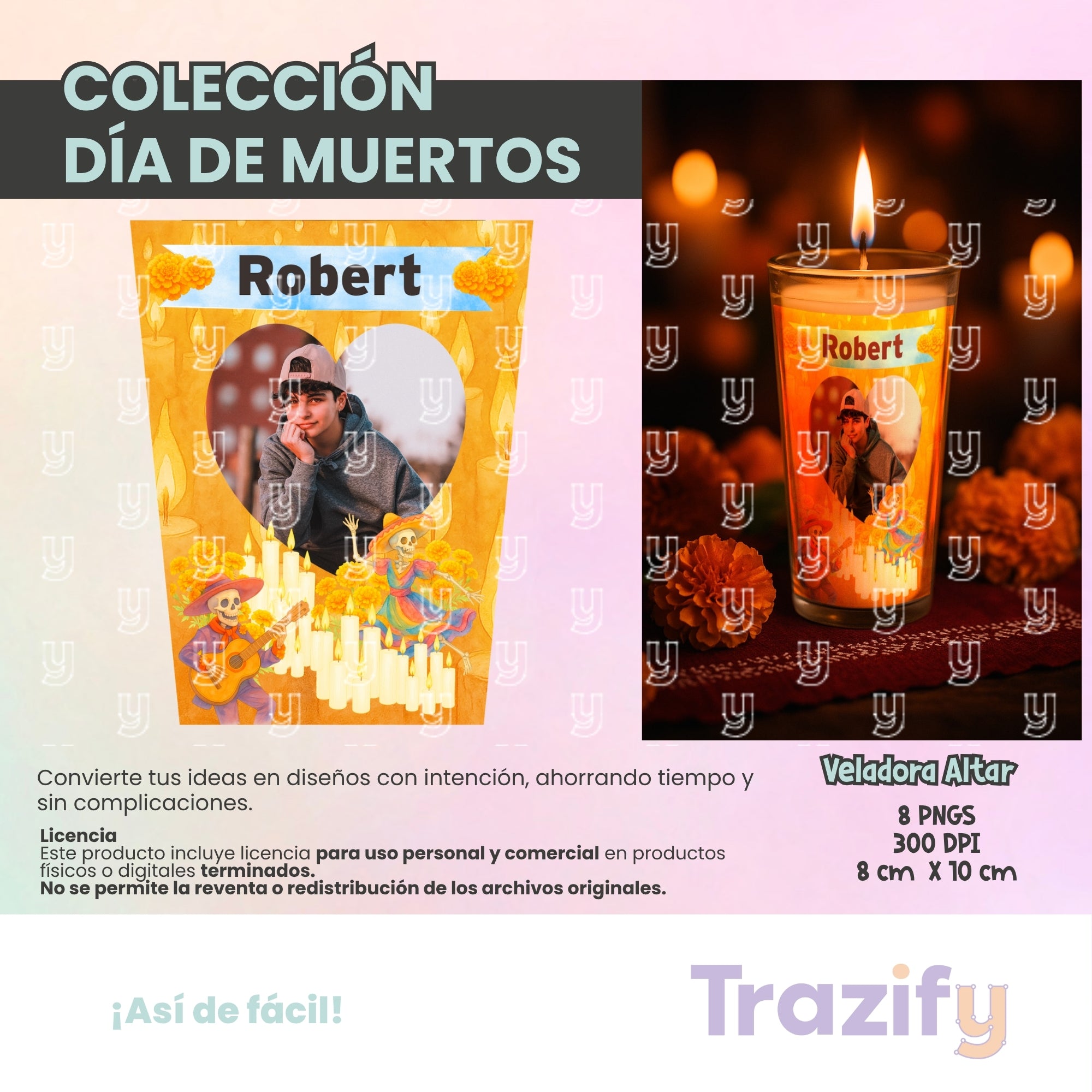 09 - Día de Muertos - VELADORAS ALTARES 04 Artes Digitales