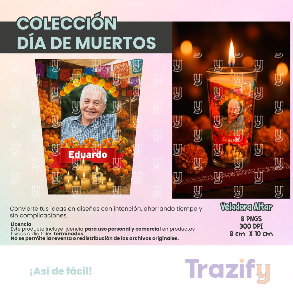 08 - Día de Muertos - VELADORAS ALTARES 03 Artes Digitales