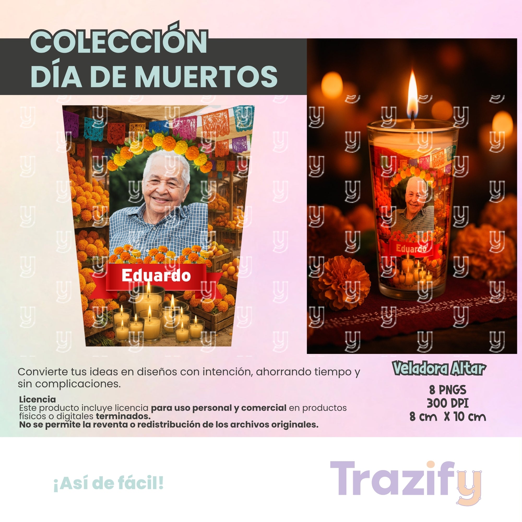 08 - Día de Muertos - VELADORAS ALTARES 03 Artes Digitales