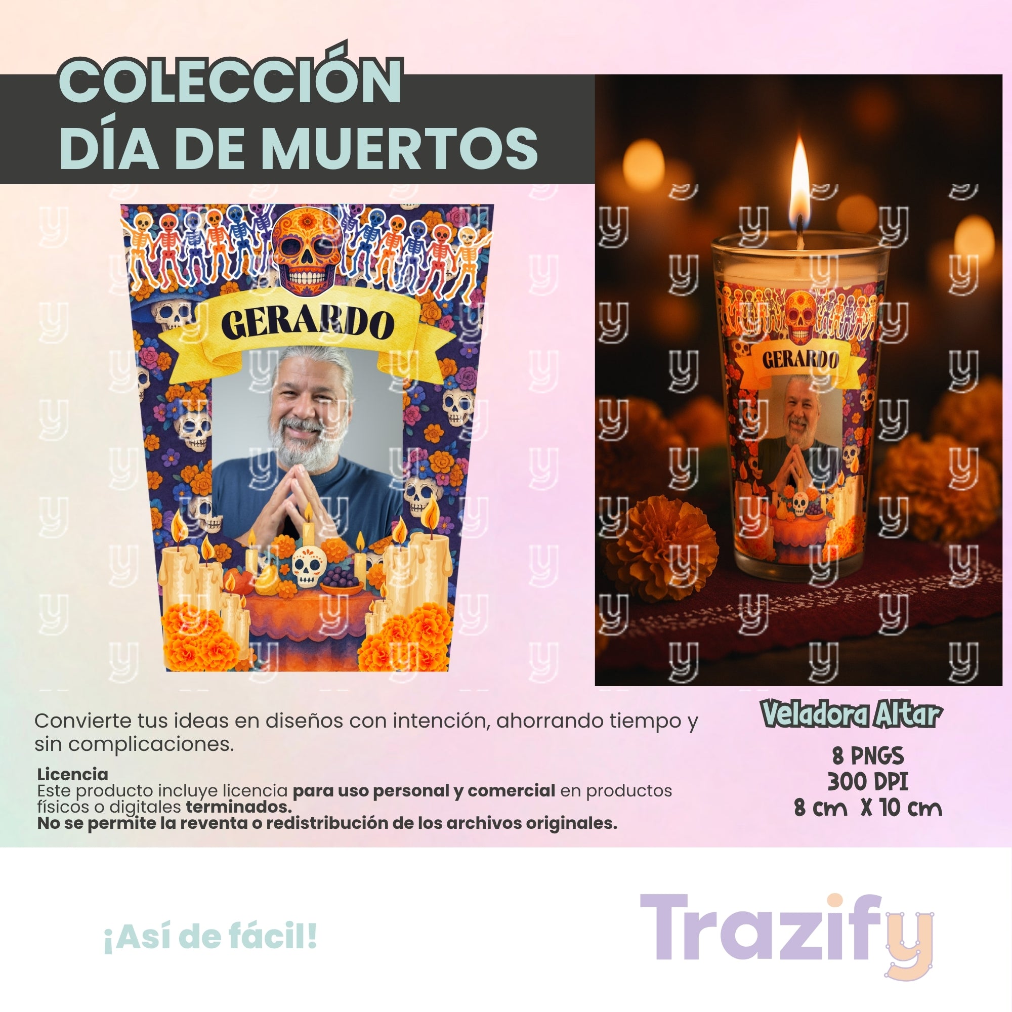 09 - Día de Muertos - VELADORAS ALTARES 04 Artes Digitales