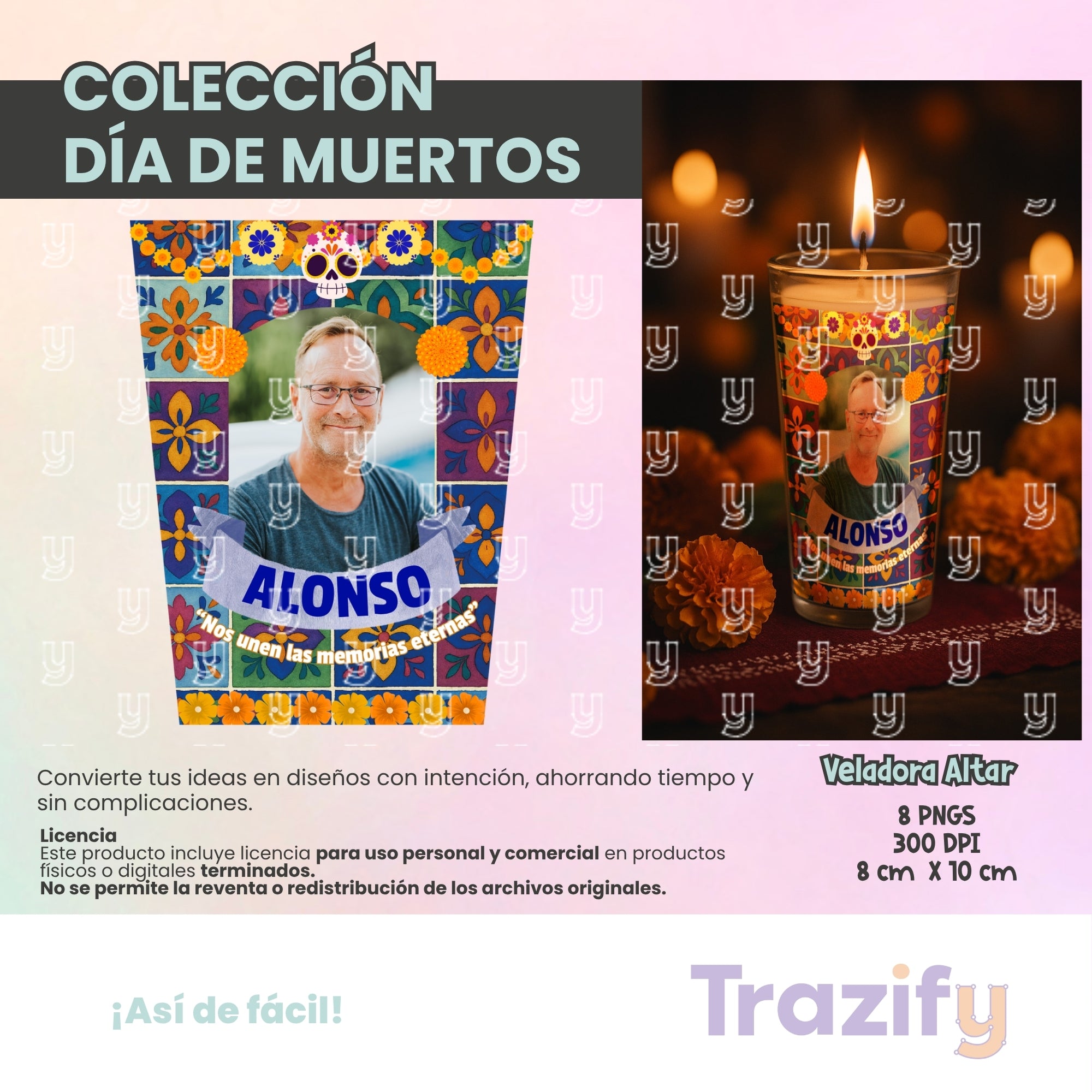 07 - Día de Muertos - VELADORAS ALTARES 02 Artes Digitales