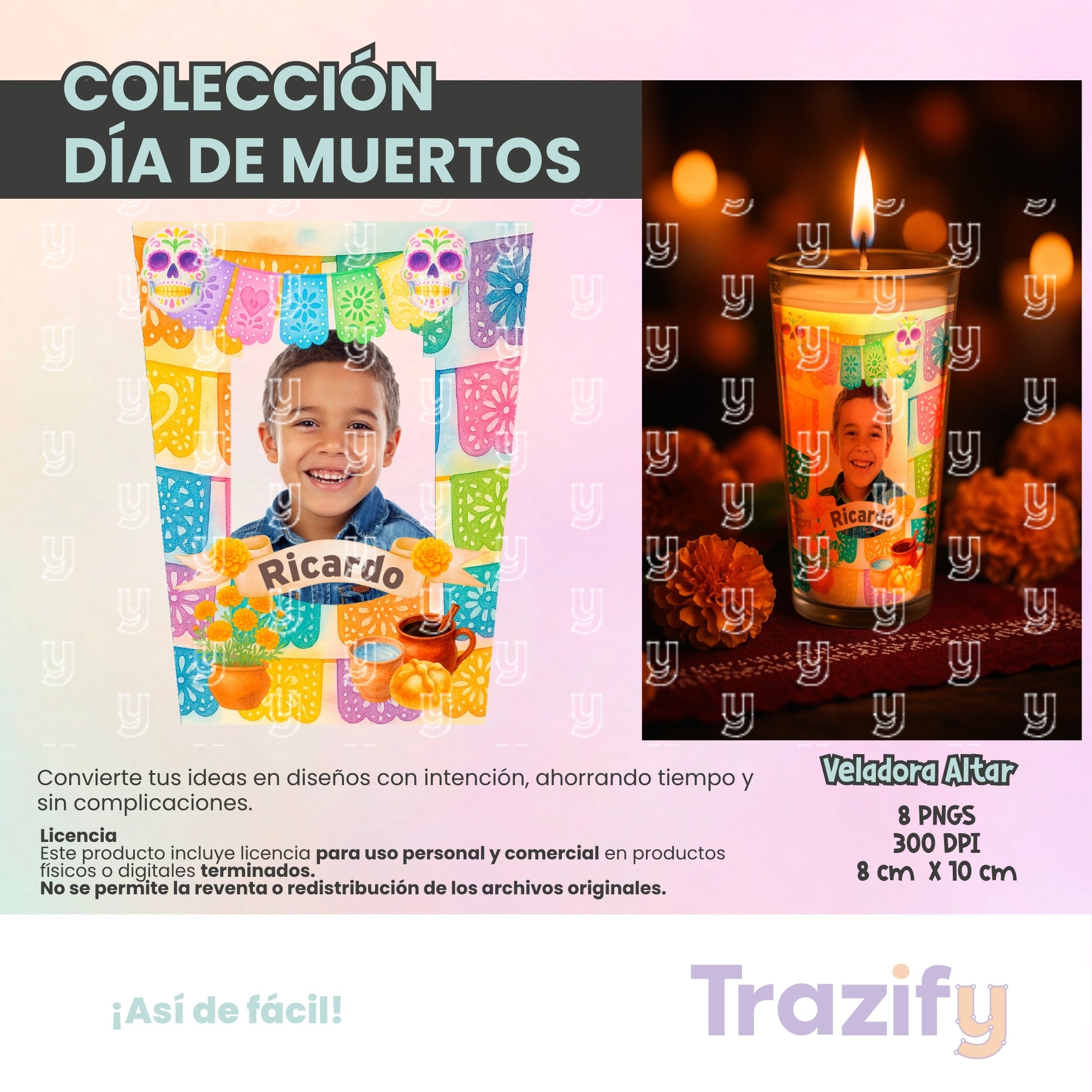 06 - Día de Muertos - VELADORAS ALTARES 01 Artes Digitales