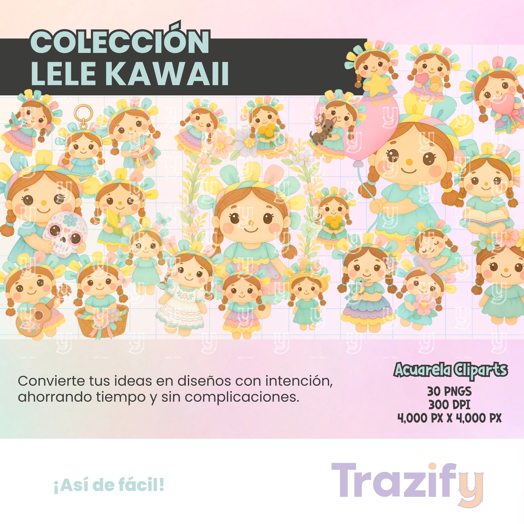 02 - Fiestas Mexicanas - LELE KAWAII Cliparts Digitales