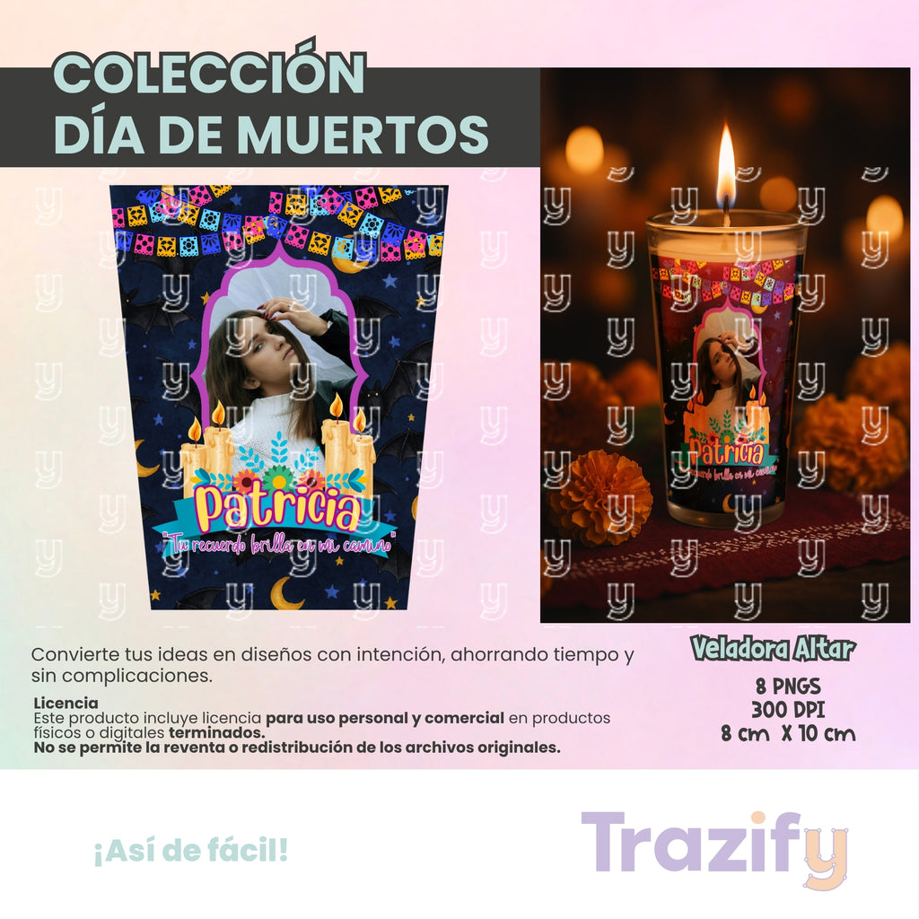 08 - Día de Muertos - VELADORAS ALTARES 03 Artes Digitales