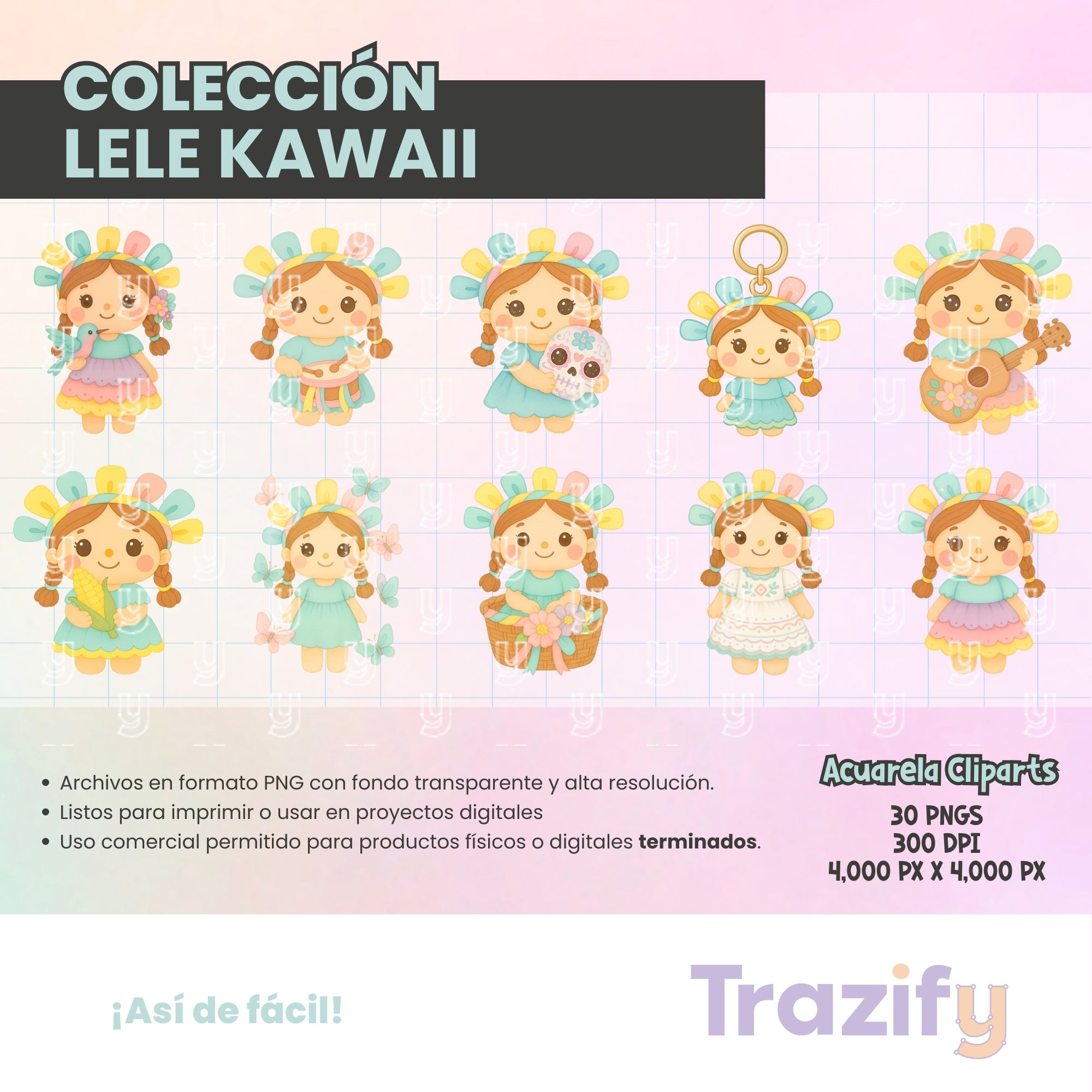02 - Fiestas Mexicanas - LELE KAWAII Cliparts Digitales