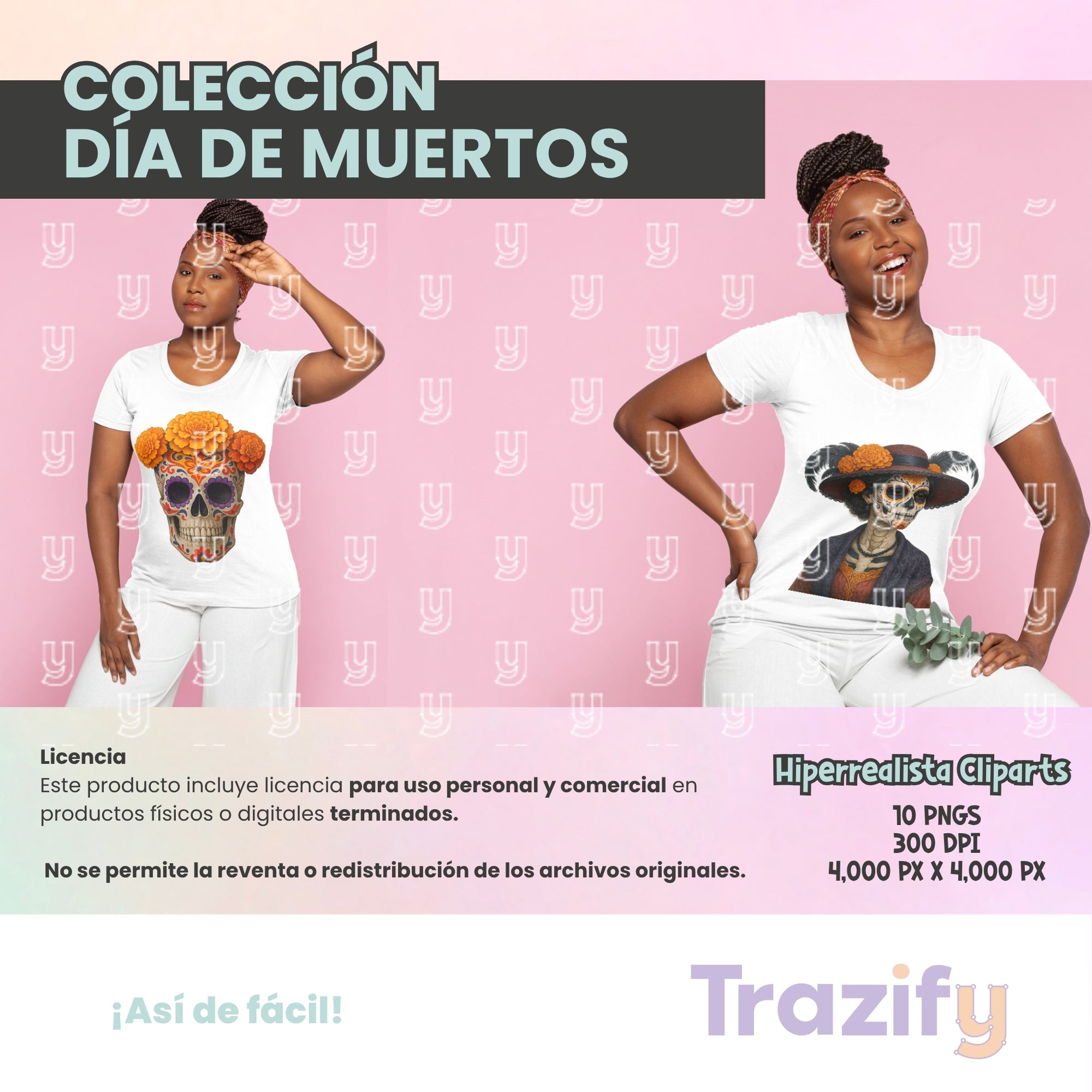 04 - Día de Muertos - HIPERREALISMO Cliparts Digitales