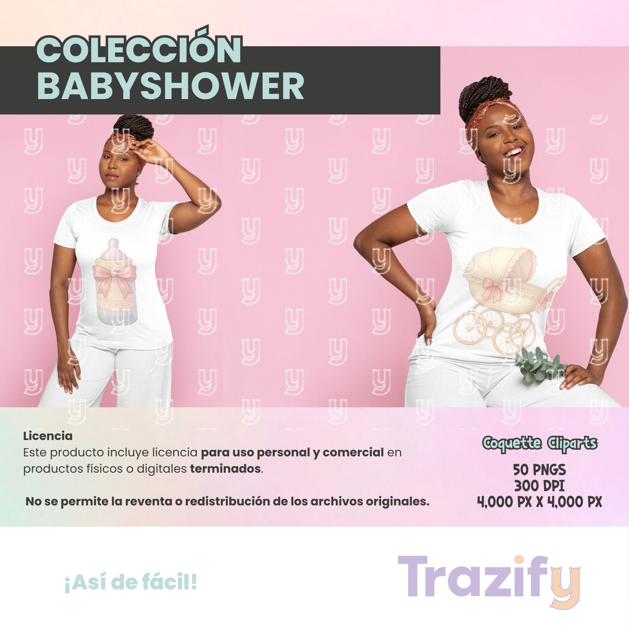 05 – Sweetness in Every Stroke – Babyshower Coquette Clipart Set