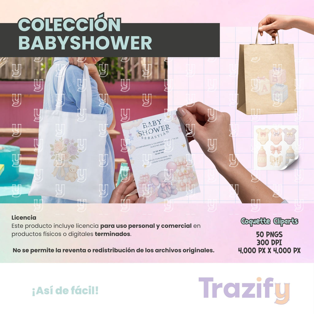 05 – Sweetness in Every Stroke – Babyshower Coquette Clipart Set